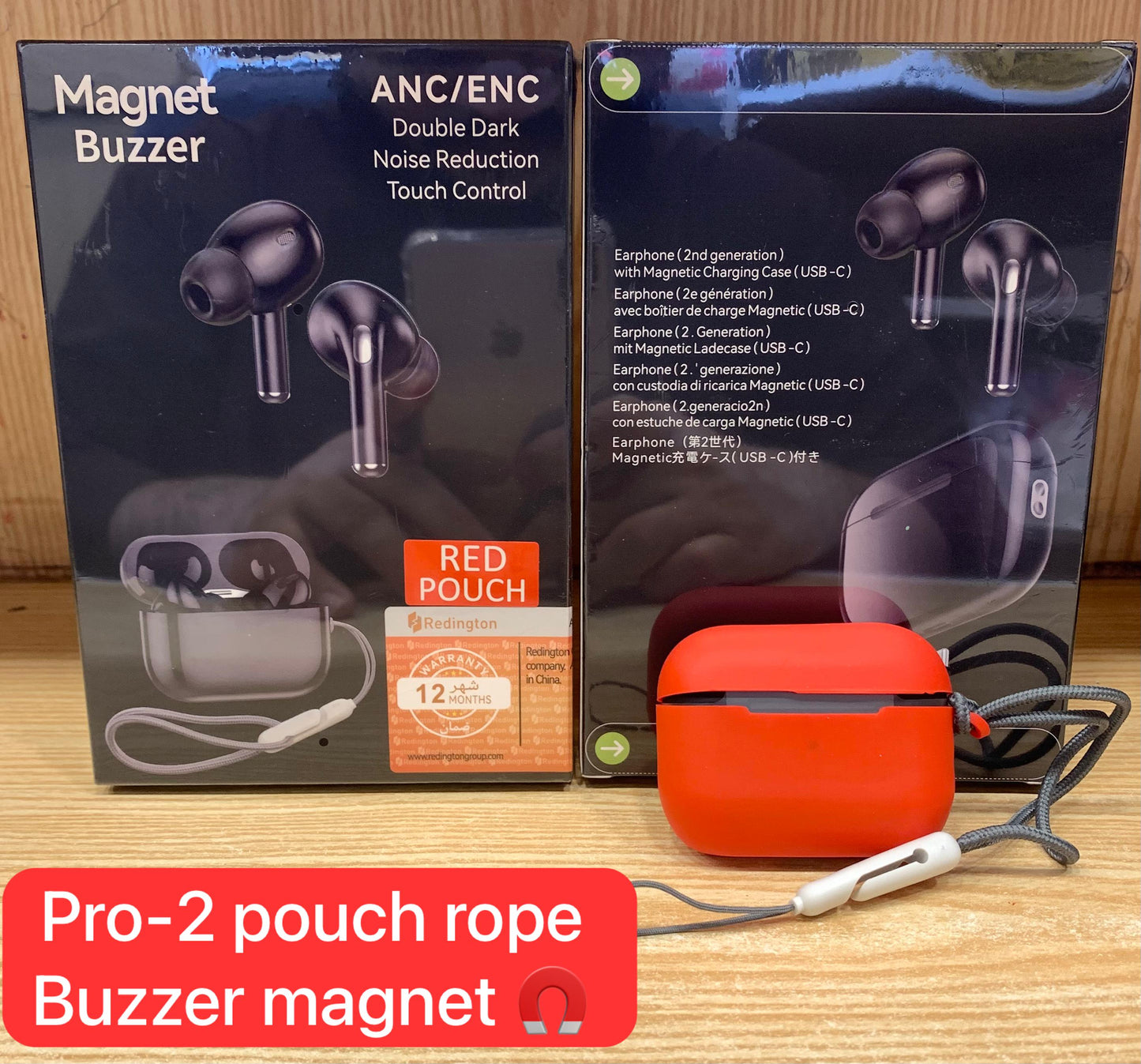 PRO2 Bluetooth Earbuds with Protective Cover