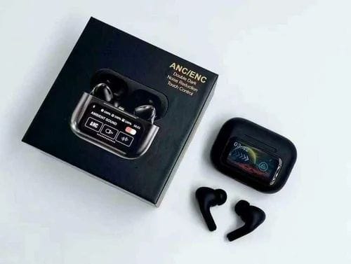 π€ A9 Screen Airbuds β Premium Wireless Earbuds (Black)