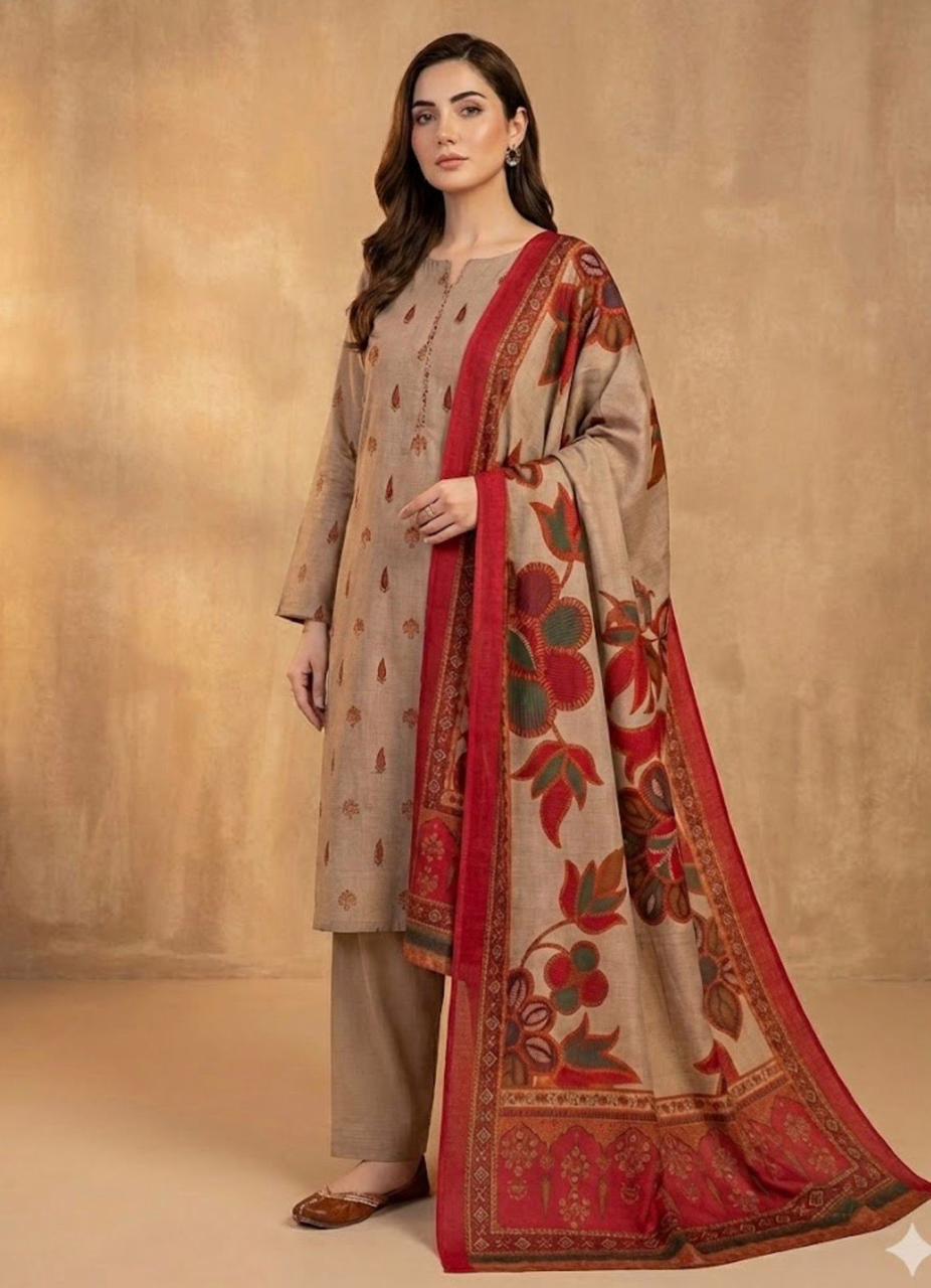 Wool Indian Pashmina Dress For Girl's And Woman| Wool Dress | Kamalkari Print Dress| Traditional Dress For Girl's