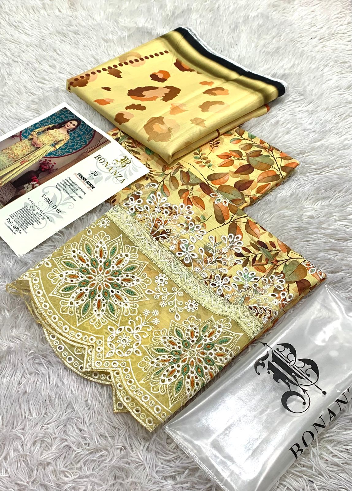 Bonanza Doria Linen Embroidery Suit