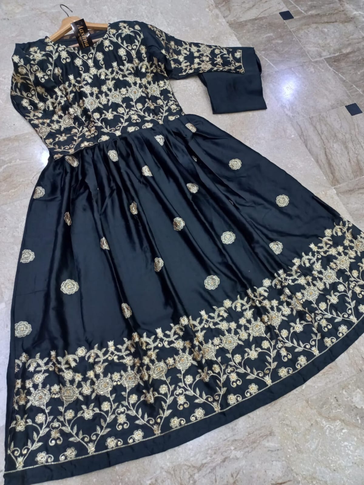 New embroidery Maxi For Girl's| Maxi For Girl's| Party Wear Maxi For Girl's| Silk Maxi
