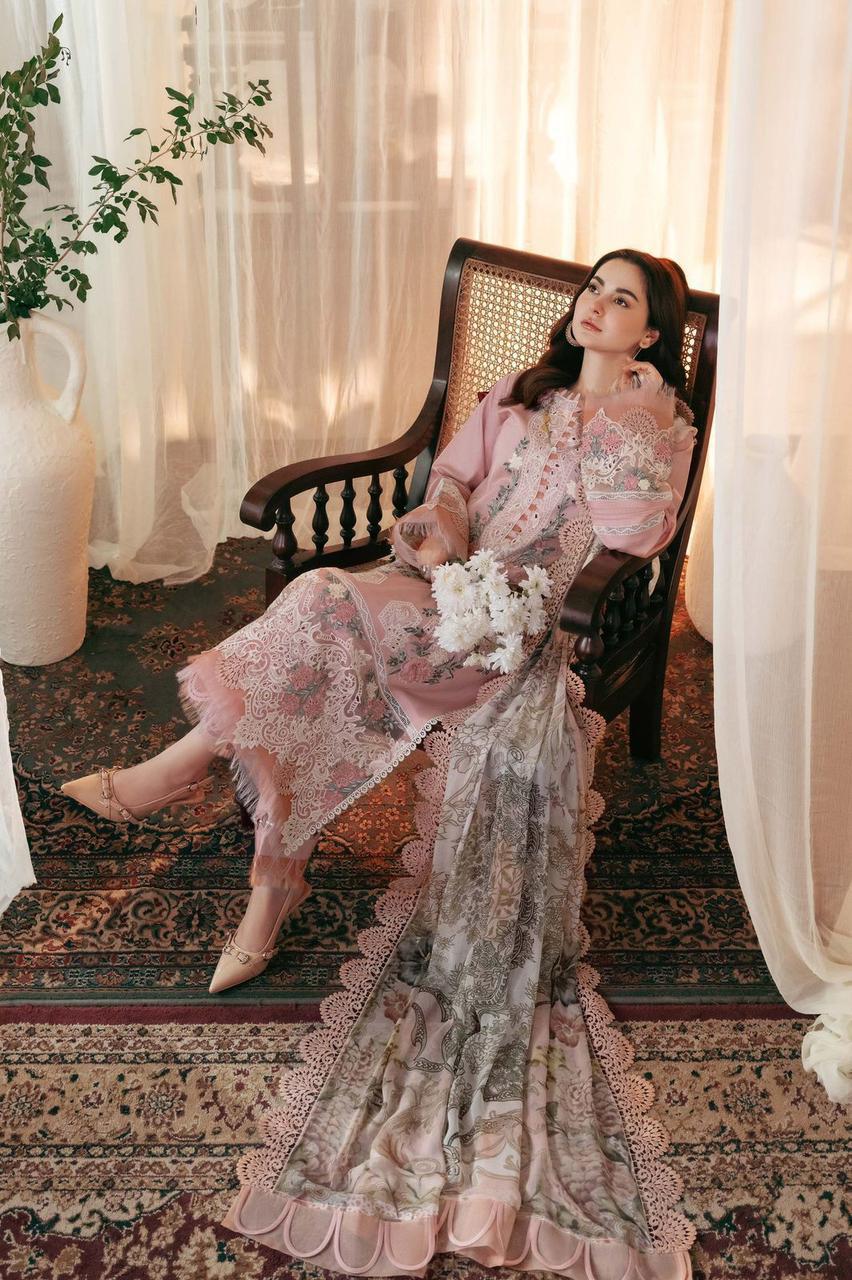 JADE Luxury Lawn Suit | Heavy Embroidered Lawn | Embroidery Lawn Dress