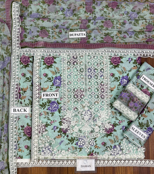 Zainab Chottani Design 09 Amere | Luxury Lawn Collection | Branded Dress For Girl's | Summer Lawn Collection