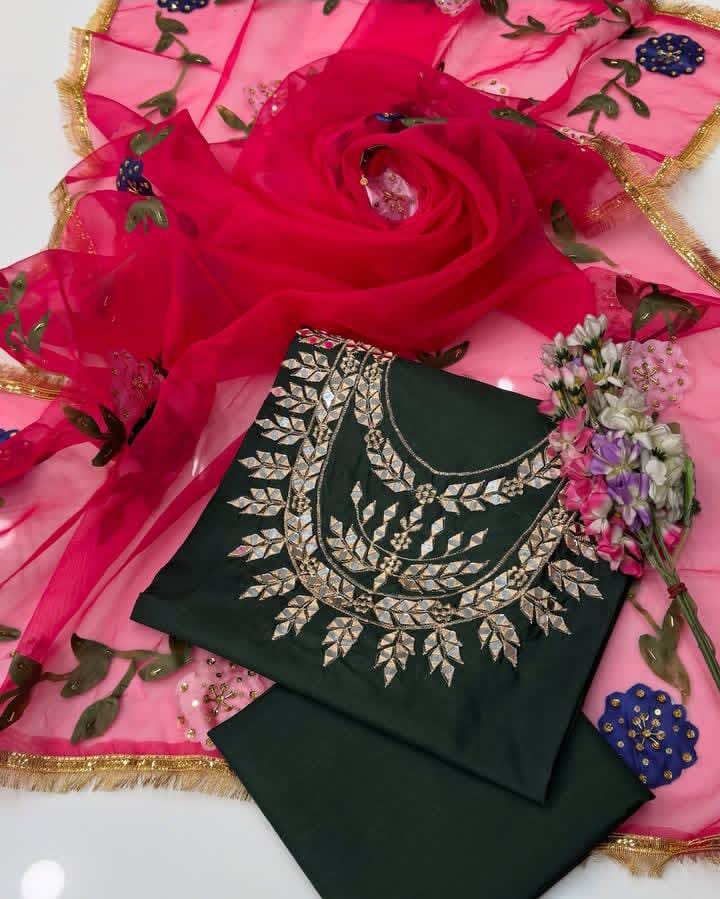 Traditional Dress| wedding Wear| Party Dress For Girl's| Fancy Mirror Zari Work Dress 👗