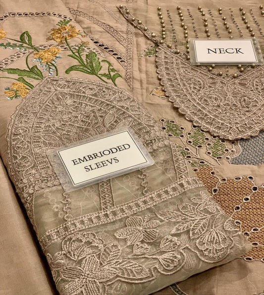 Maria B Luxury Lawn 2026 Embroidered Dress MBL-D-2406-B-24 | Schiffli Lawn Suit | Branded Maria B Party Dress | Premium Quality Lawn Dress