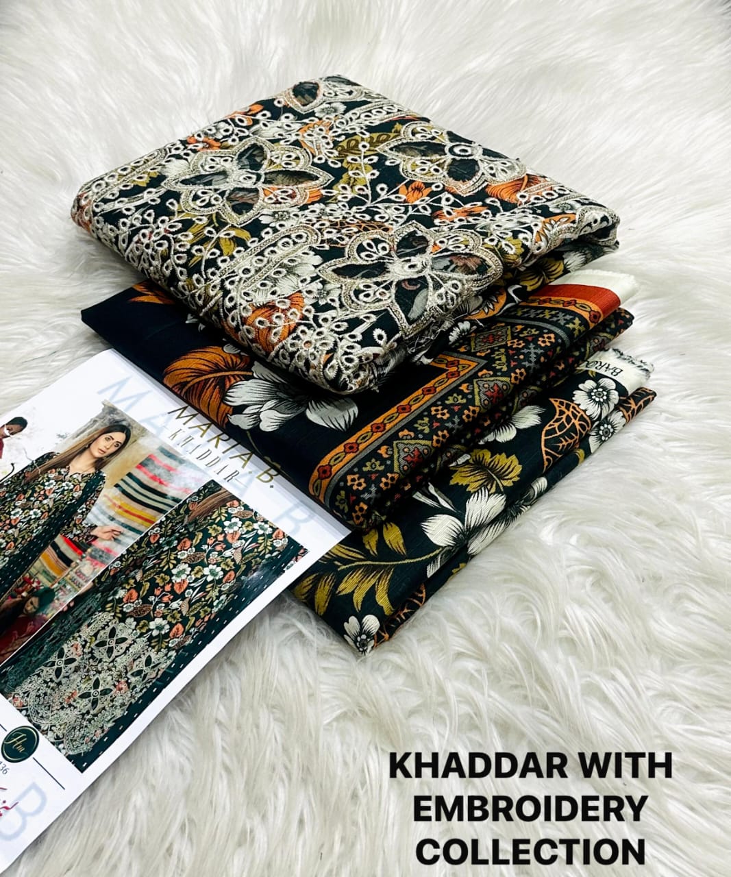 Embroidery Khaddar 3 Piece