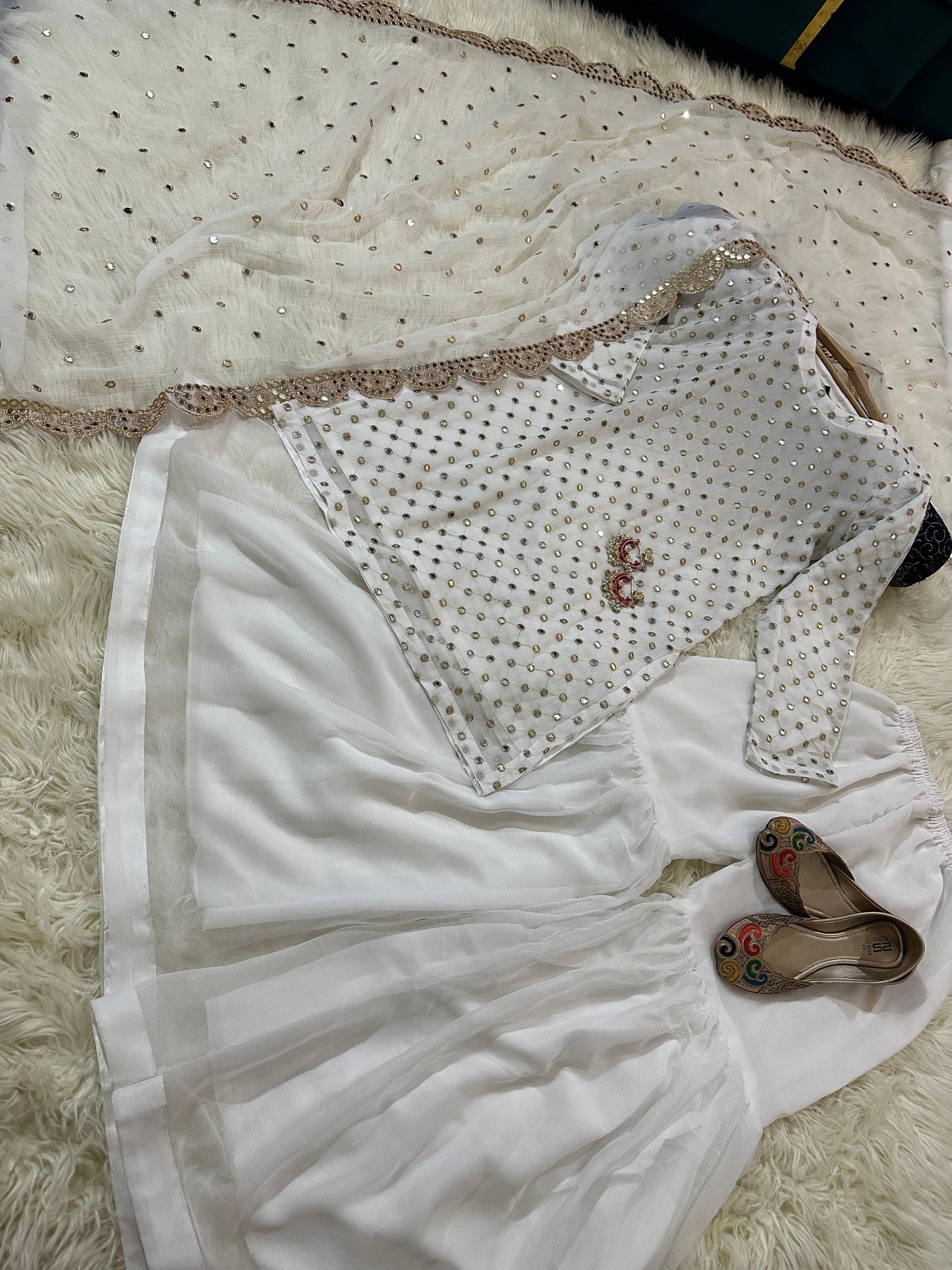 9mm Sequence Work Stitched Dress