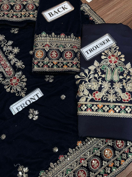 Charizma Branded Dress| Velvet Fancy Dress| Sequence Work Dress| Party Dress For Girl's| Wedding Wear For Girl's