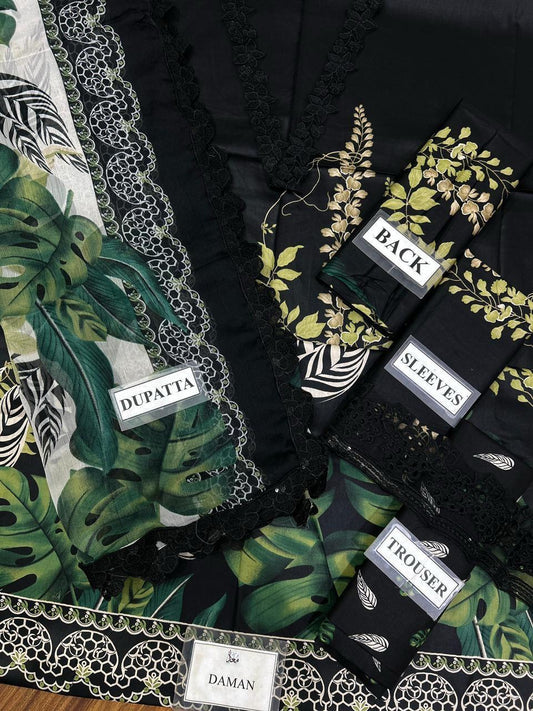 Asifa & Nabeel Luxury Lawn Suit| Printed Lawn & Chiffon Dress | Branded Dress Lawn | Pakistani Designer Dress