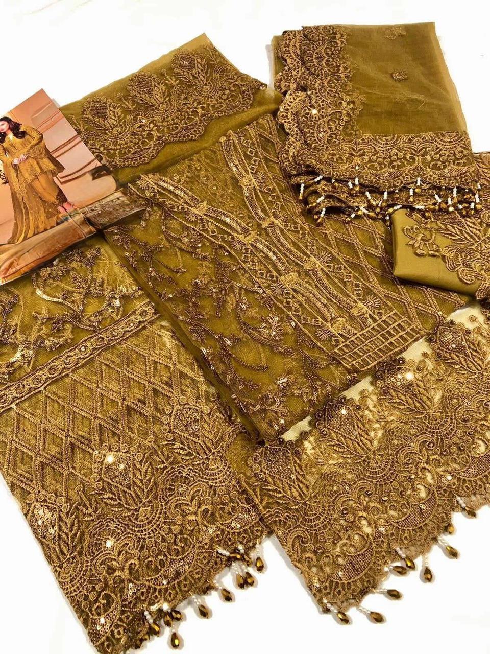 Chiffon Fancy Dress| Heavy Embroidery Dress| Sequence Work Dress| Party Dress For Girl's| Wedding Wear For Girl's