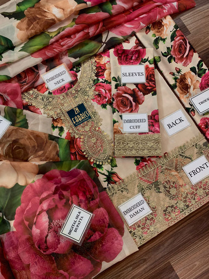 IZNIK Fantastic Digital printed Unstitched suit