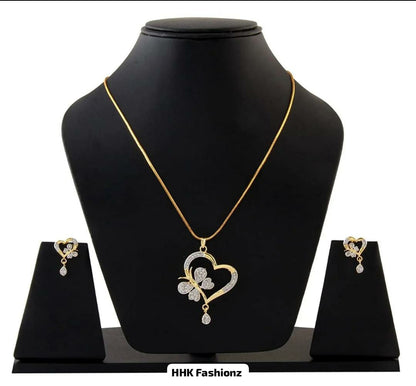 💖 Beautiful Butterfly 🦋 Heart ❤ Locket Earrings Set