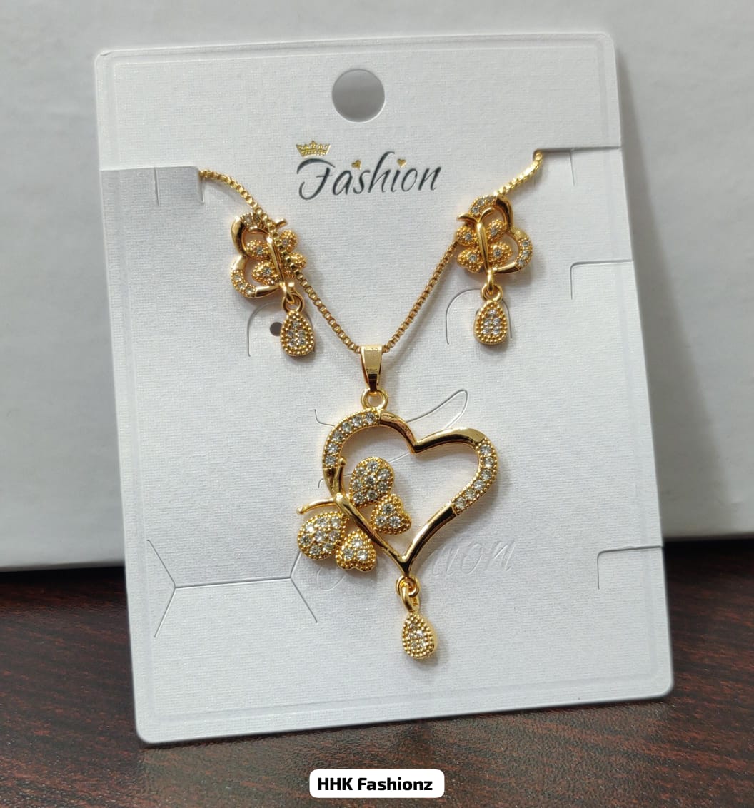 💖 Beautiful Butterfly 🦋 Heart ❤ Locket Earrings Set