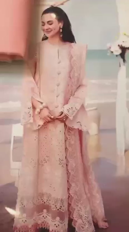 SEREENE Lawn Collection | Pure Lawn Heavy Embroidered Suit | Luxury Lawn Collection | Beautiful Unstitched Party Dress | Embroidery Lawn Suit