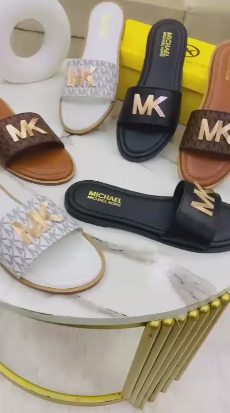 MK Flat Slipper| Branded Slippers For Girls|Michael Kors Slippers|New Arrivals
