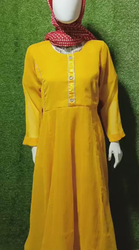 Luxury Chiffon Maxi Dress with Chunri Dupatta | Eid Collection 2026 | Branded Maxi For Girl's