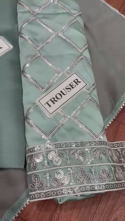 Unstitched Fancy Dress | Chiffon Wedding Wear | Fancy Dress For Women | Beautiful Chiffon Party Dress