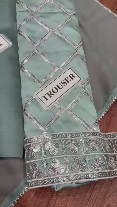 Unstitched Fancy Dress | Chiffon Wedding Wear | Fancy Dress For Women | Beautiful Chiffon Party Dress