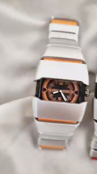 Men’s Casual Sports Style Watch With Fiber Chain | Lightweight Quartz Watch | Men's Stylish Watch ⌚