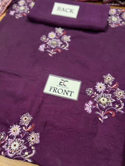 ZAIB Luxury Rawsilk Suit Collection | Heavy Embroidered Complete Suit | Branded Dress For Girl's