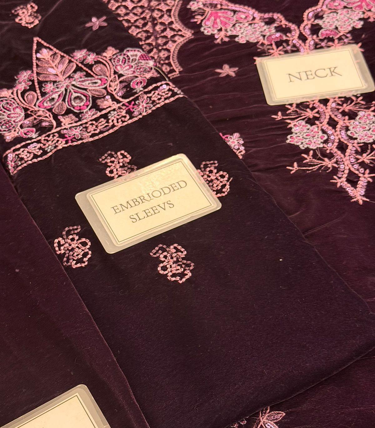 Charizma Velvet Embroidery Dress 2025 | Velvet Fancy Dress | Velvet Dress For Party And Wedding Wear | Branded Dress |