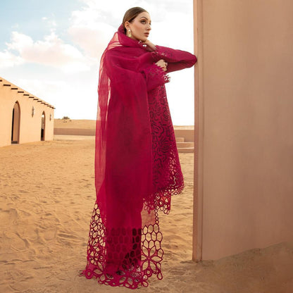 Rangrasiya Rameen Cotton Chikankari Dress | Heavy Embroidered Suit | Summer Collection | Branded Party Wear