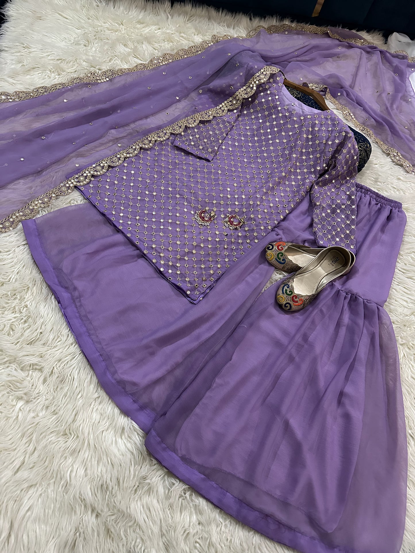 9mm Sequence Work Stitched Dress