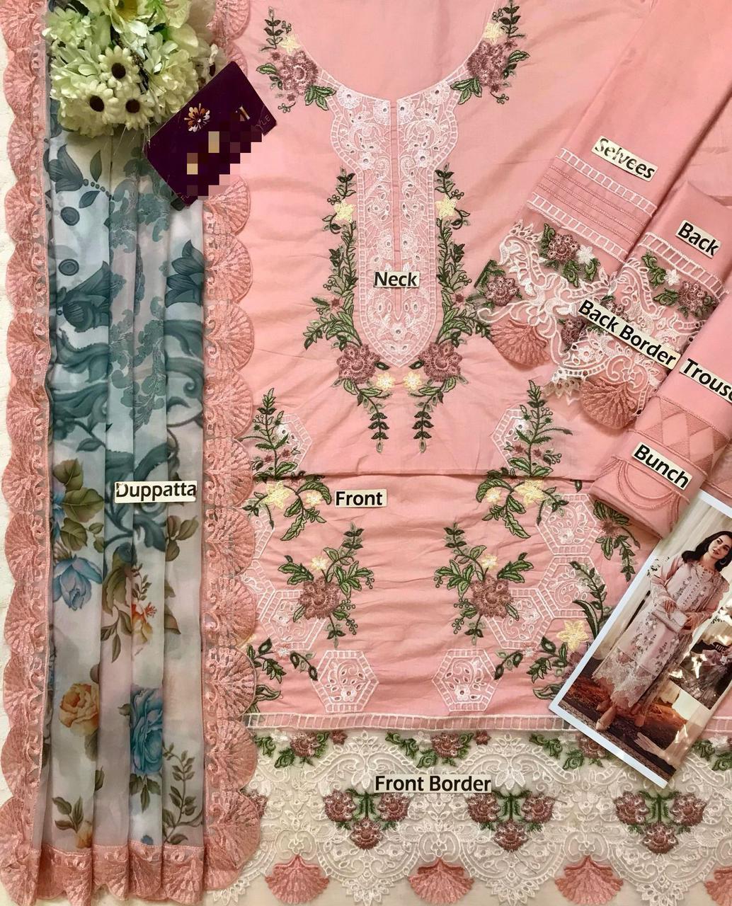 JADE Luxury Lawn Suit | Heavy Embroidered Lawn | Embroidery Lawn Dress