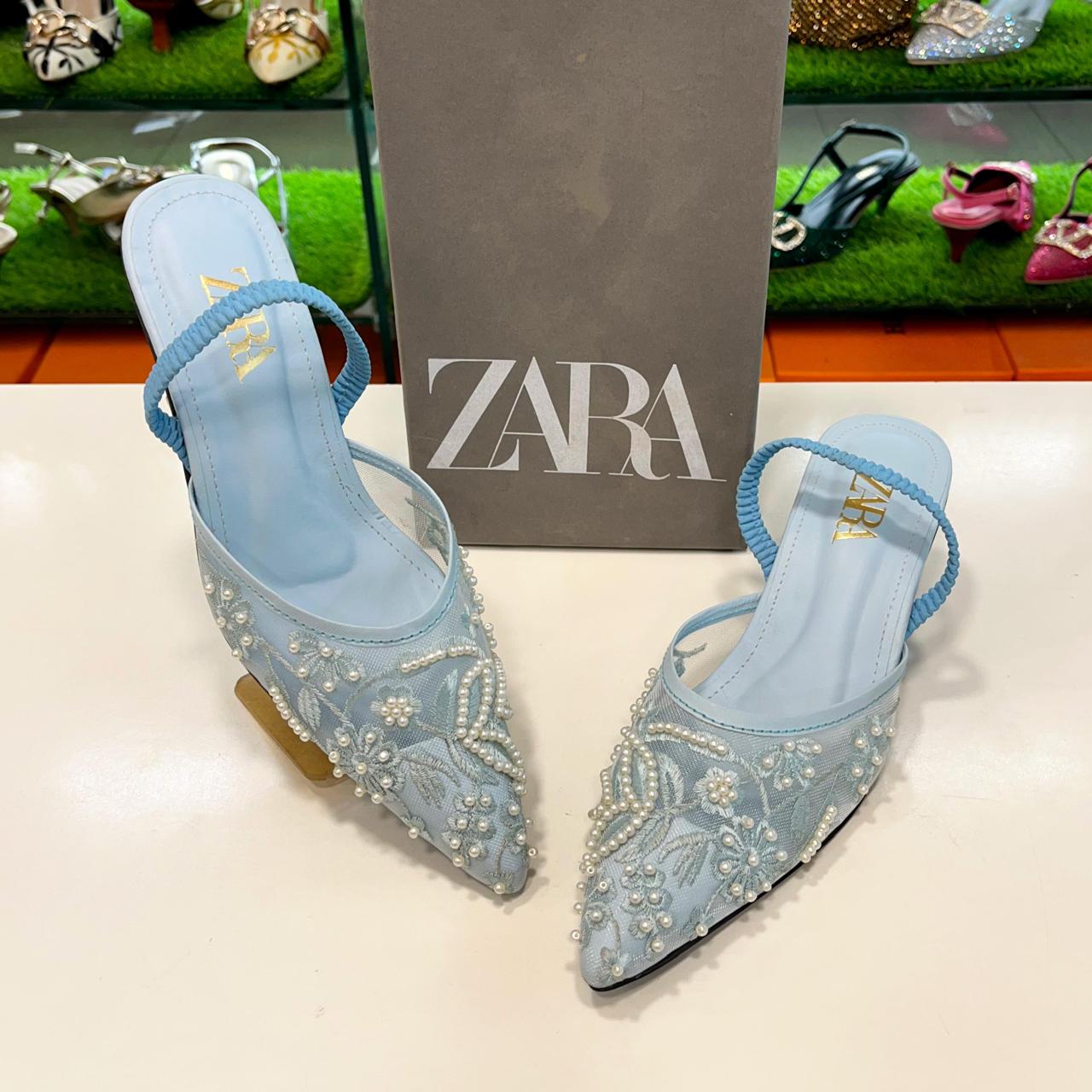 Zara Brand High Heel's 👠| Branded Heel 👠| Embroidery Heel For Party and Wedding Wear| Beautiful Heel 👠