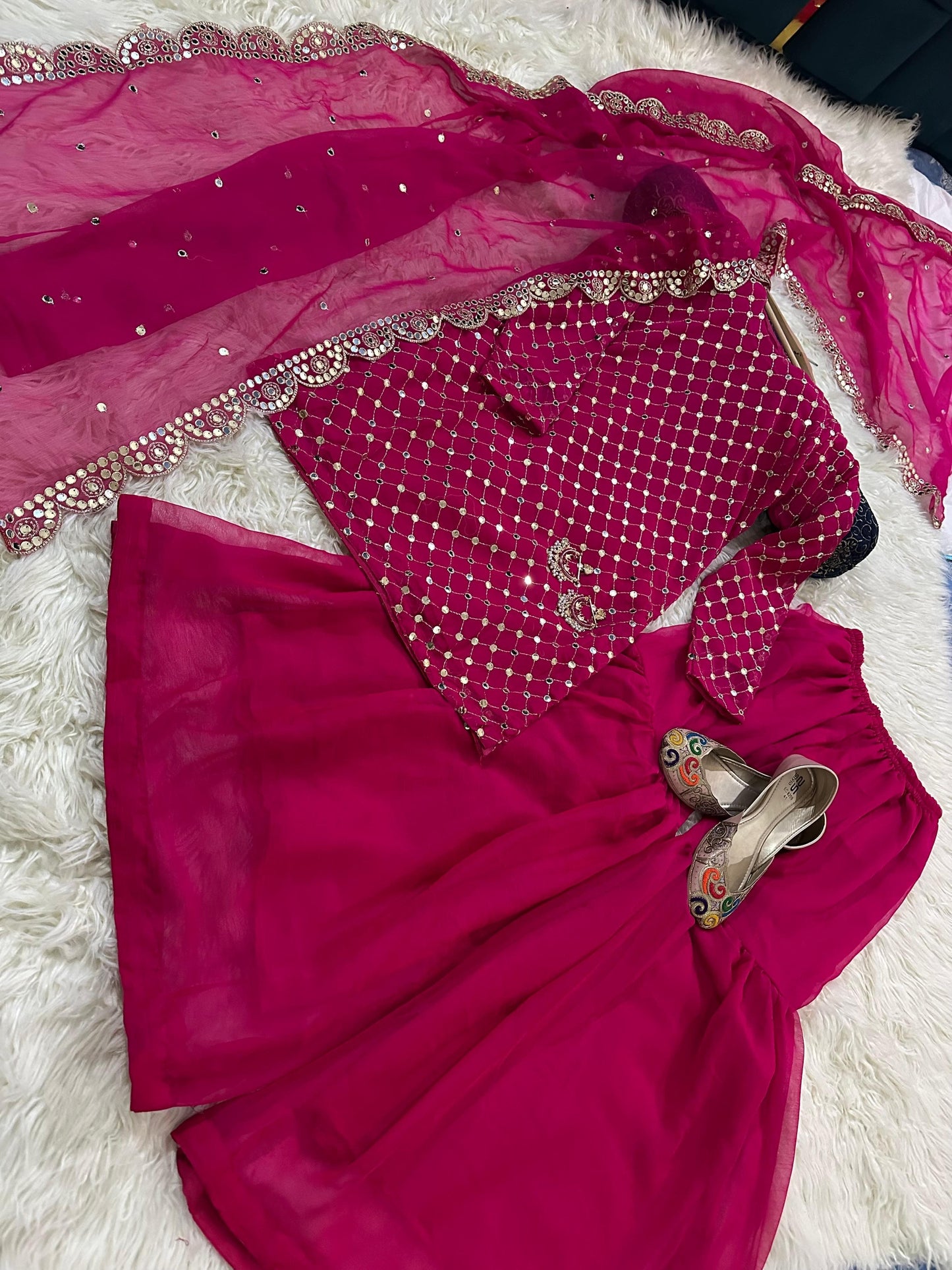 9mm Sequence Work Stitched Dress