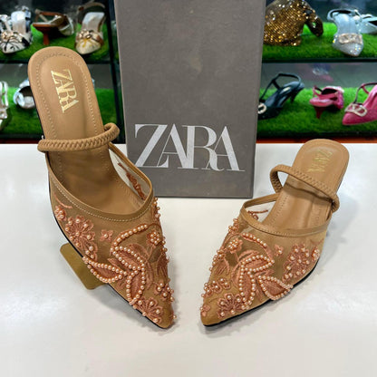 Zara Brand High Heel's 👠| Branded Heel 👠| Embroidery Heel For Party and Wedding Wear| Beautiful Heel 👠
