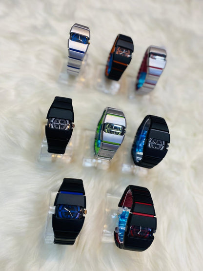 Men’s Casual Sports Style Watch With Fiber Chain | Lightweight Quartz Watch | Men's Stylish Watch ⌚