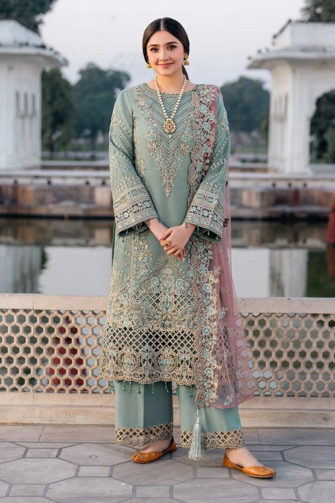 IMROZIA Chiffon Embroidered Suit with Net Dupatta | Branded Dress For Party Wear | Stylish Dress | Designer Dress