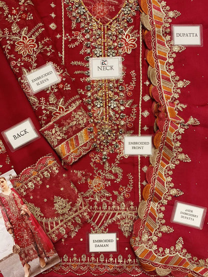 Maria B New Chiffon Collection | Heavy Embroidery Dress For Party Wear | Beautiful wedding Dress For Girl's | Designer Dress