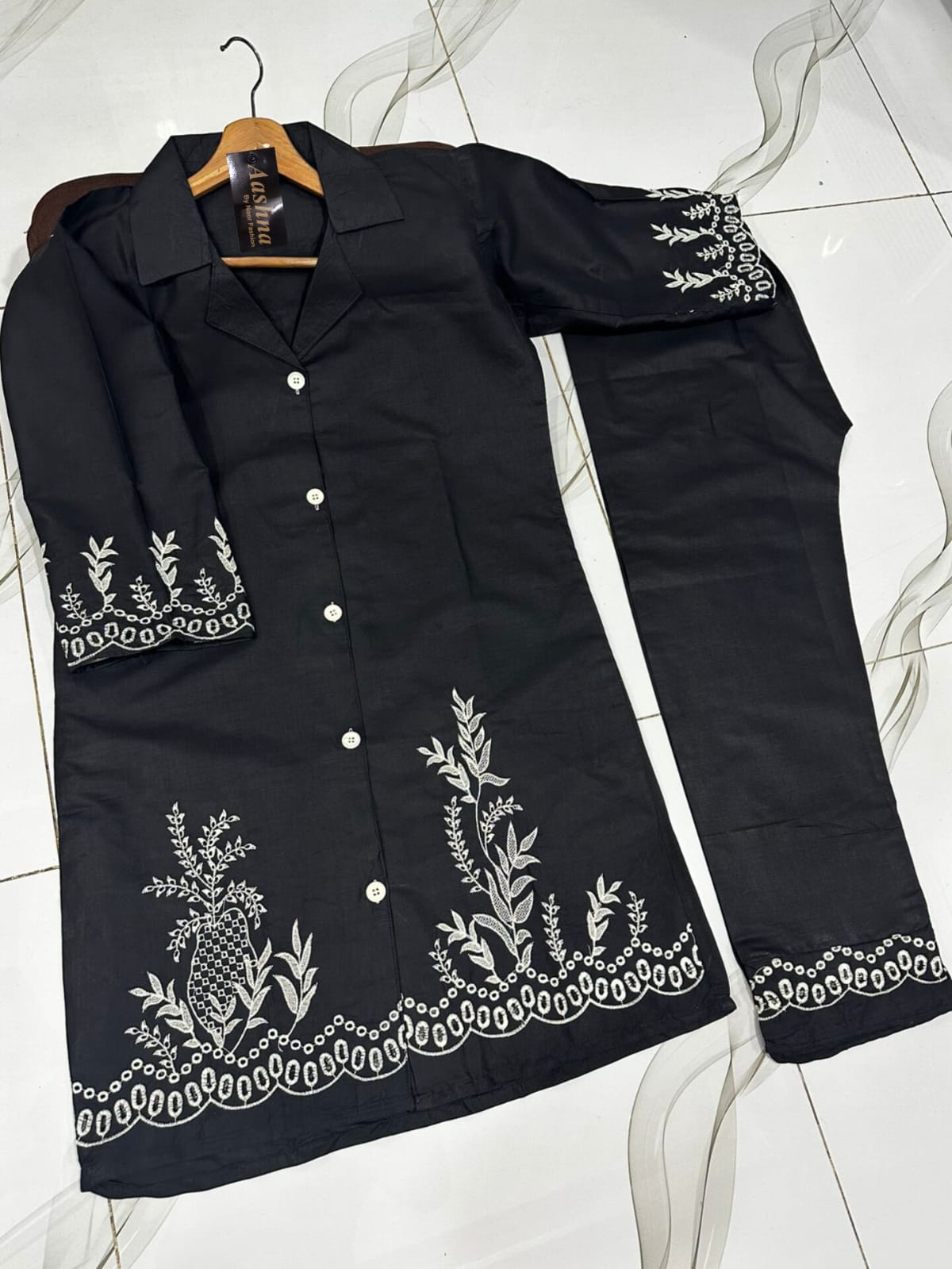 Cotton Chickenkari Stitched Dress| Embroidery 2 Piece Suit| New Stitched Dress For Girl's| Stylish Dress For Girl's