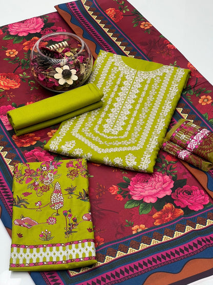 New Dhanak Embroidery Dress | Embroidery Dress For Women | Elegant Dress For Girl's | Embroidery Dress For Girl's | Winter Dress For Girl's