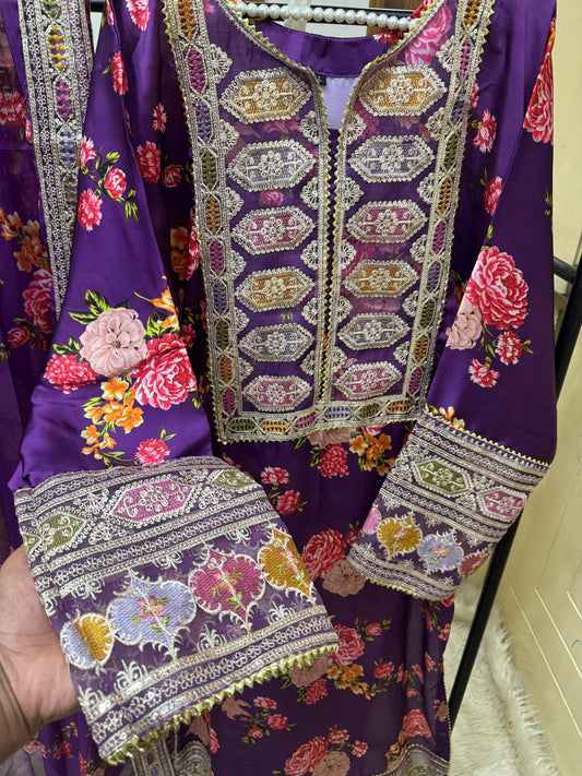 Stitched Silk Sequence Embroidery