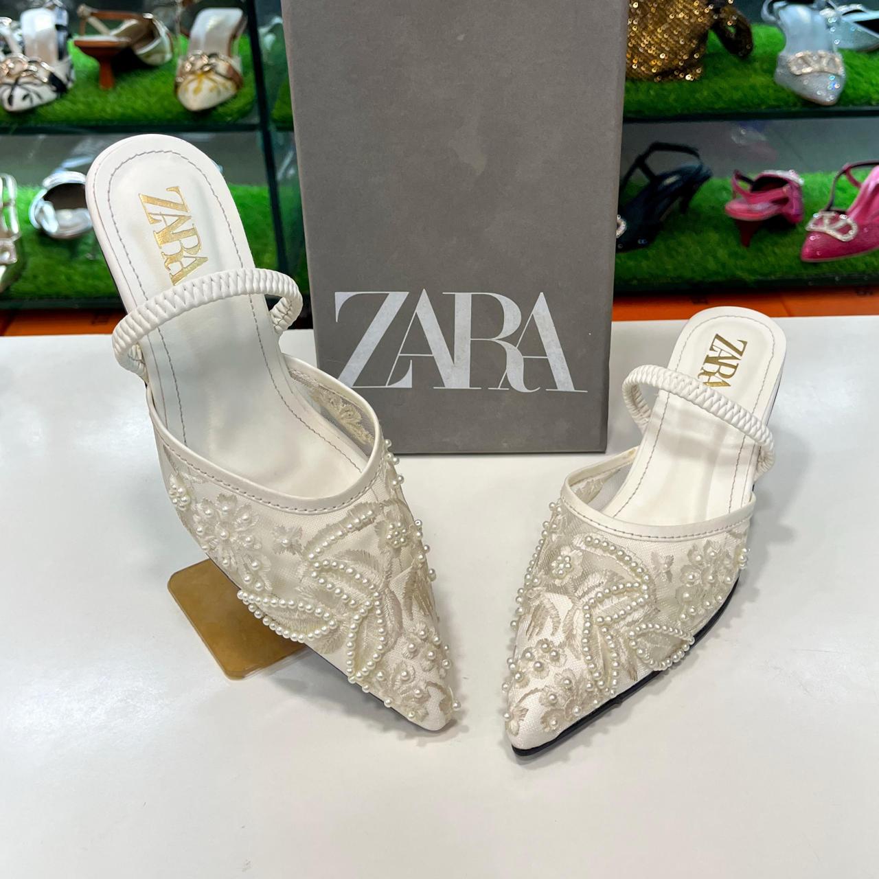 Zara Brand High Heel's 👠| Branded Heel 👠| Embroidery Heel For Party and Wedding Wear| Beautiful Heel 👠