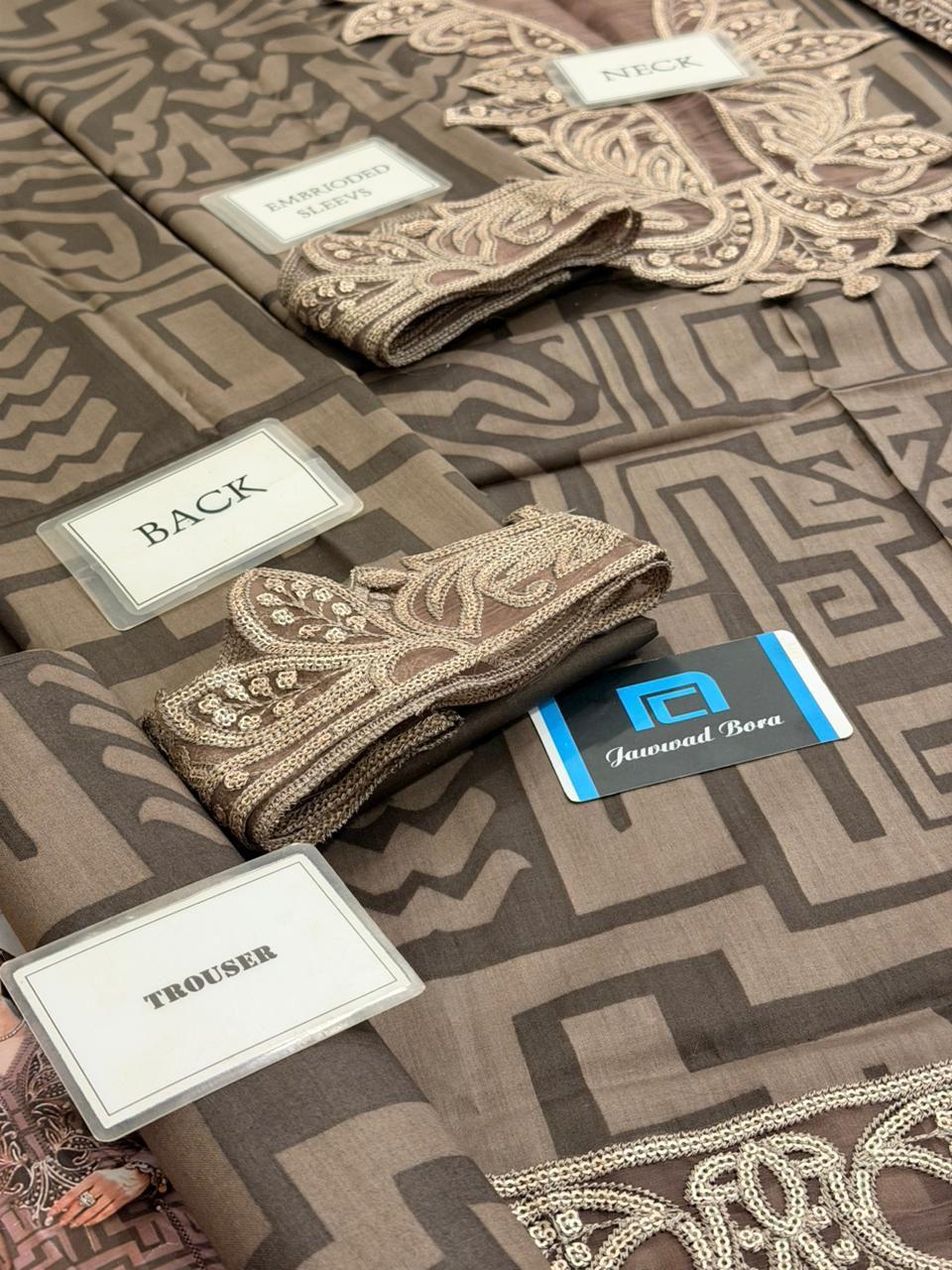 Maria B M-Print Lawn Collection 2026 MPT-2703A/B – Heavy Embroidered Spangle Work Suit Suit | Branded Dress For Party Wear