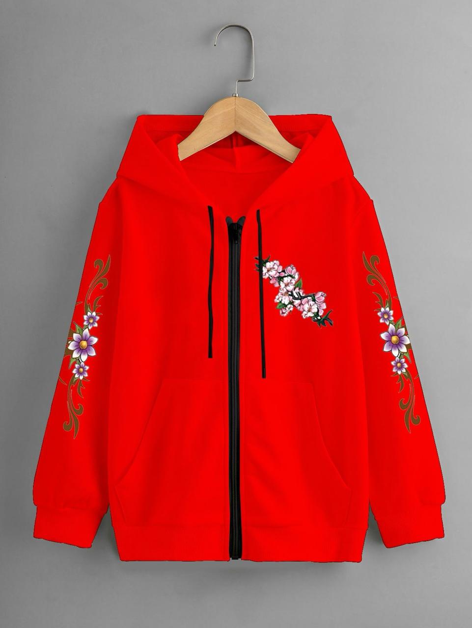 Girls Zipper Jacket 🧥| Hoodie For Girl's| Winter Fleece Fabric Jacket For Girl's