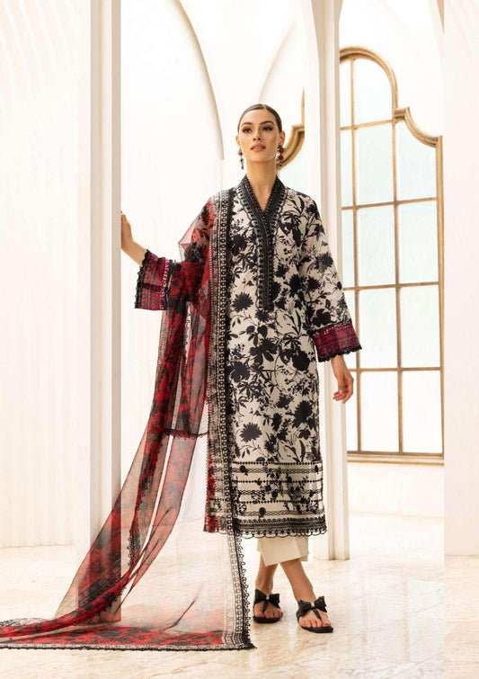 Zainab Chottani Mysti Poplin 5B Lawn Suit | Digital Printed Lawn 3PC | Embroidered Neck & Daman Suit