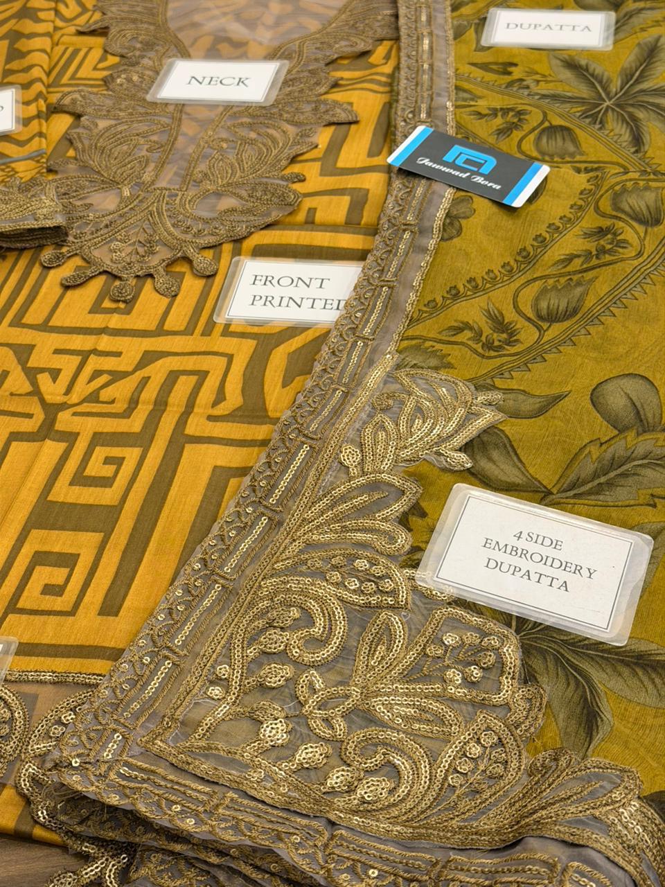 Maria B M-Print Lawn Collection 2026 MPT-2703A/B – Heavy Embroidered Spangle Work Suit Suit | Branded Dress For Party Wear