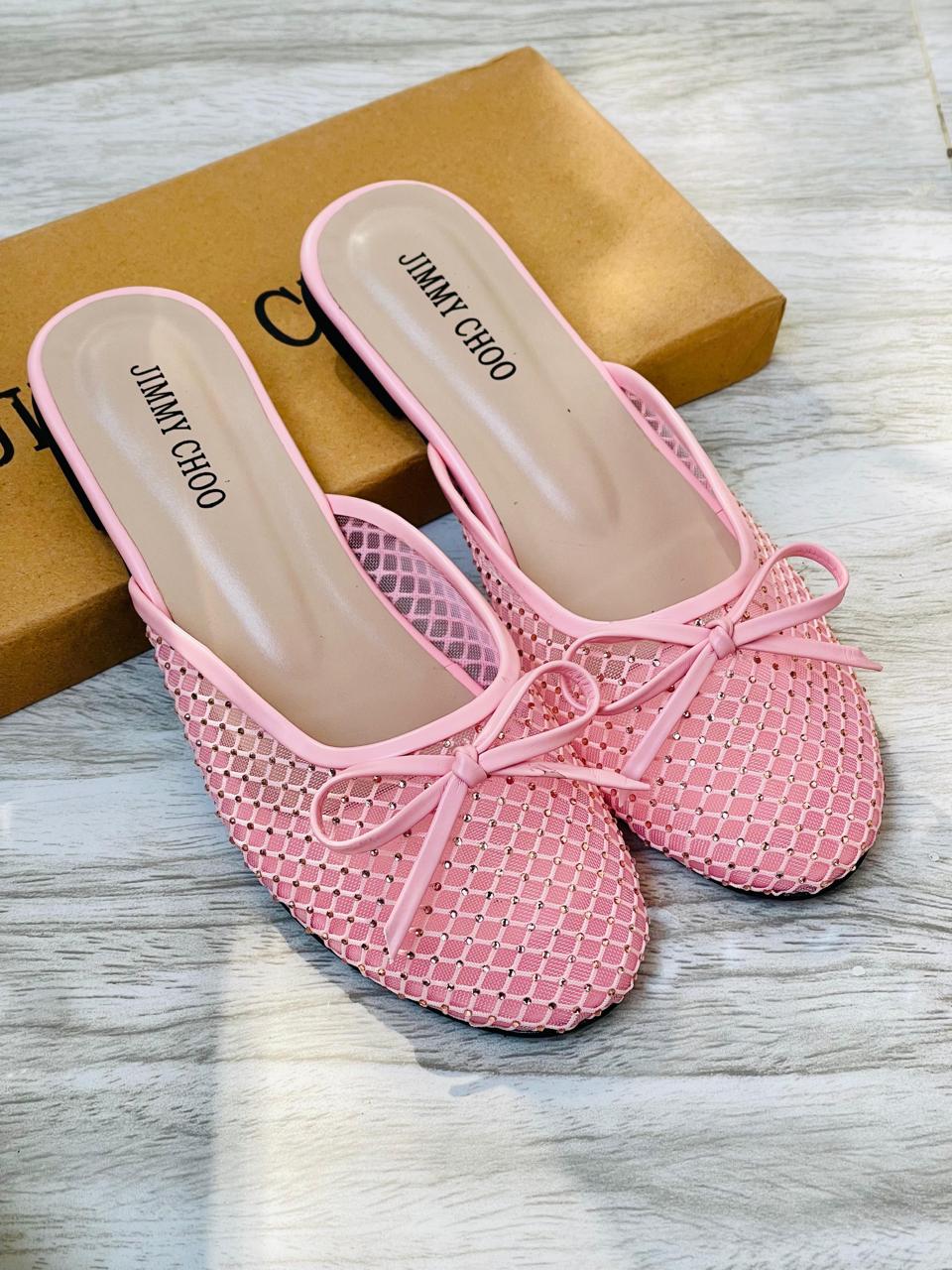 Jimmy Choo Flat Bow Pumps| New Flat Chappal| Flat Chappal For Girl's| Branded Slippers| Stylish Slippers For Girl's