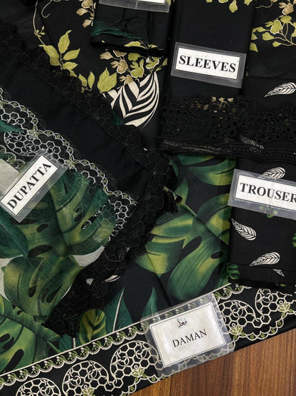 Asifa & Nabeel Luxury Lawn Suit| Printed Lawn & Chiffon Dress | Branded Dress Lawn | Pakistani Designer Dress