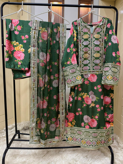 Stitched Silk Sequence Embroidery