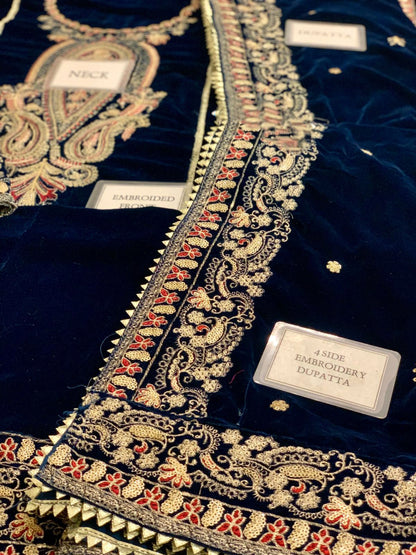 Velvet Embroidery Dress Winter| Embroidery Party Dress| Wedding Wear 2025| Velvet Fancy Dress