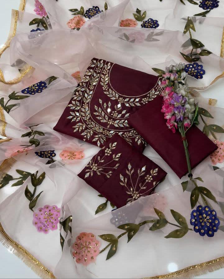 Traditional Dress| wedding Wear| Party Dress For Girl's| Fancy Mirror Zari Work Dress 👗