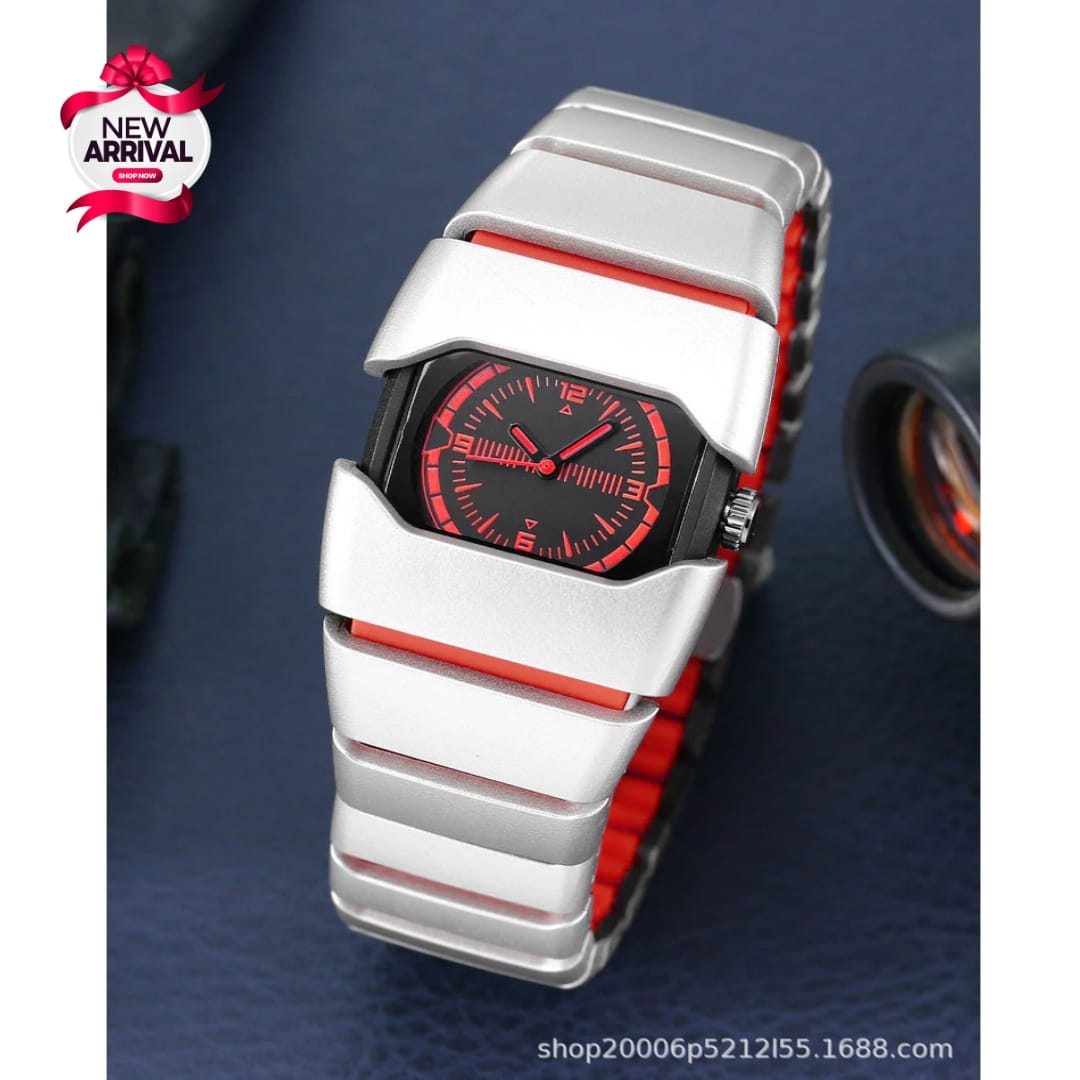 Men’s Casual Sports Style Watch With Fiber Chain | Lightweight Quartz Watch | Men's Stylish Watch ⌚