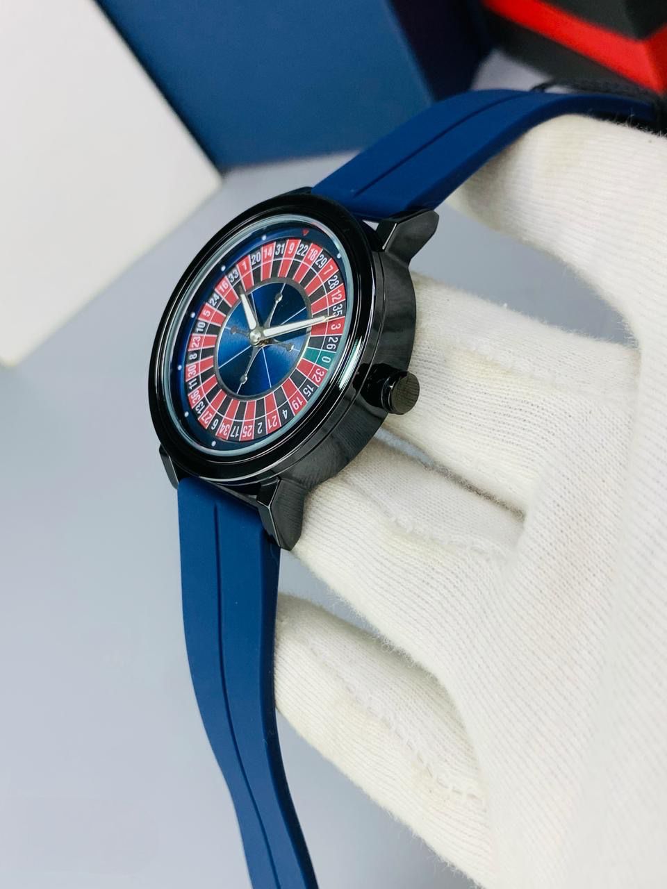 HERYI Casino Dial Rotating Watch With Rubber Strap | Trendy Water Resistant Watch | Branded Watch ⌚