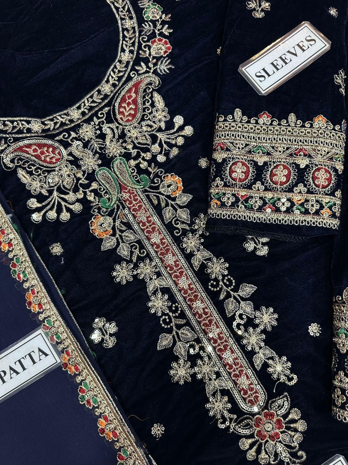 Charizma Branded Dress| Velvet Fancy Dress| Sequence Work Dress| Party Dress For Girl's| Wedding Wear For Girl's